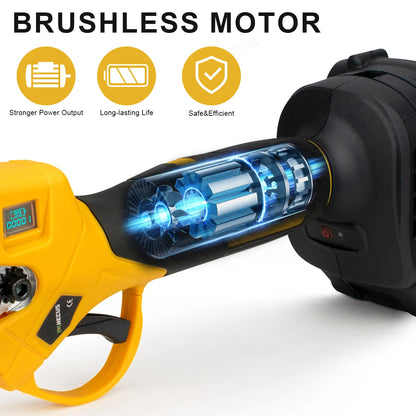 GISAM 30mm Brushless Electric Pruning Shears - 2-Speed Cordless Garden Scissors for Tree & Bonsai Care (Tool Only - Makita 18V Battery Compatible)
