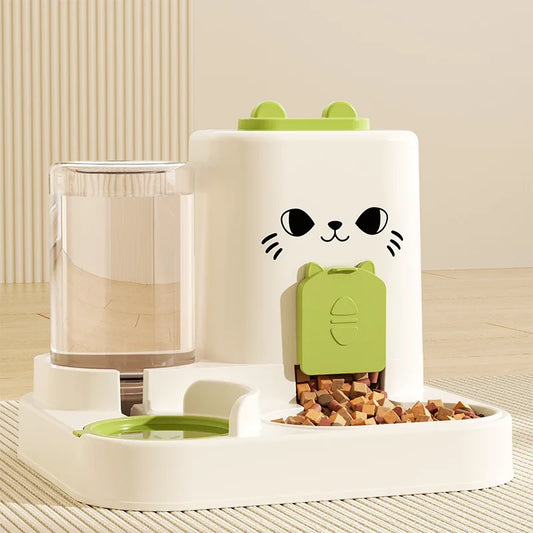 Premium 2-in-1 Automatic Pet Feeder & Water Fountain - Smart Food Storage Dispenser for Cats & Dogs