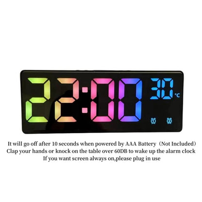 Smart Voice LED Alarm Clock - Multi-Function Digital Display