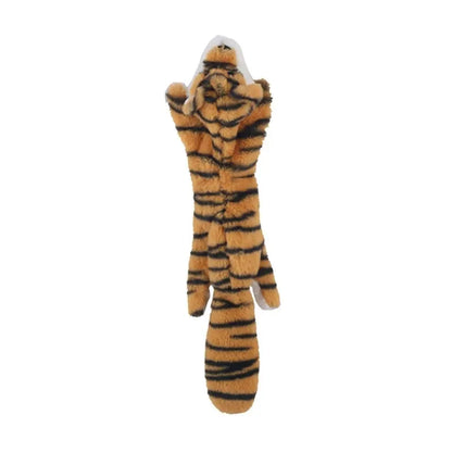 Premium Stuffing-Free Dog Toy with Multi-Squeakers - Durable Plush Animal Design with Crinkle Sound, Interactive Squeaky Chew Toy for Dogs