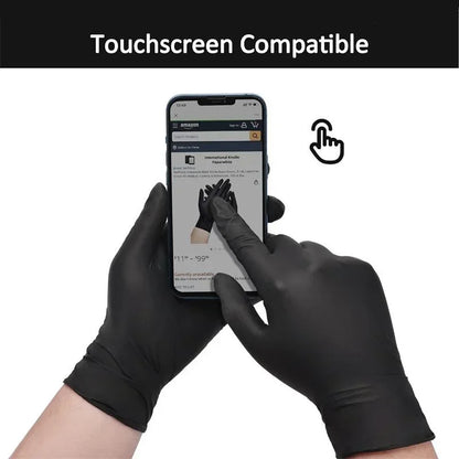 Canadian Shield Industrial Black Nitrile Gloves - Heavy-Duty Professional Protection