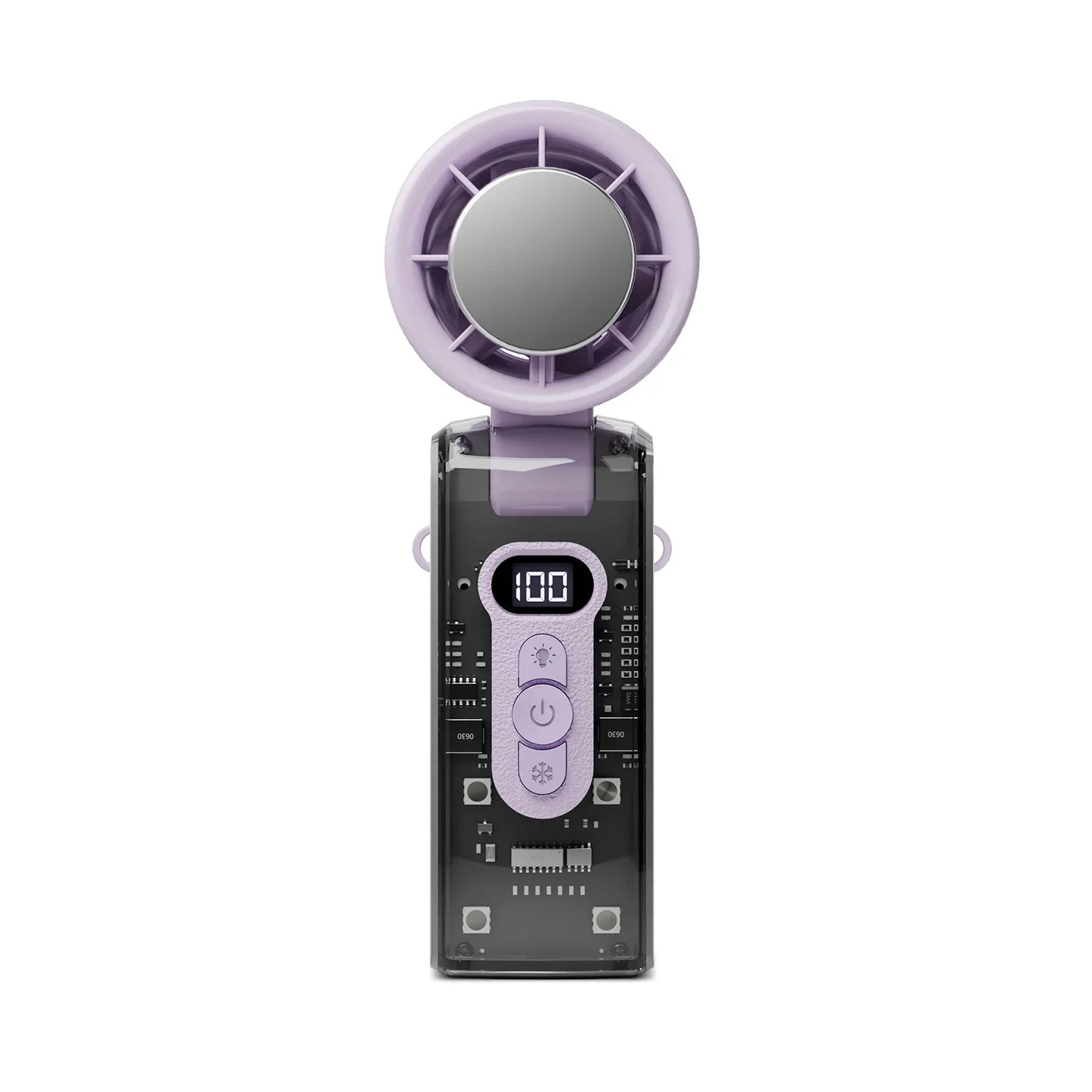 Arctic Breeze Portable Cooling Fan - USB Rechargeable Handheld Air Conditioner with Semiconductor Technology