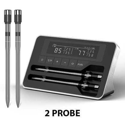 GrillSmart Bluetooth Wireless Meat Thermometer – Digital Probe with App, LCD Display for Oven, Smoker & BBQ