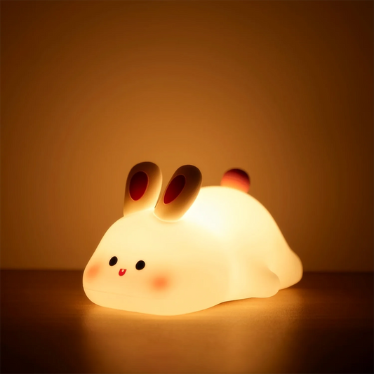 Cute LED Night Light - Panda, Sheep & Rabbit Silicone Nightlights with Timer