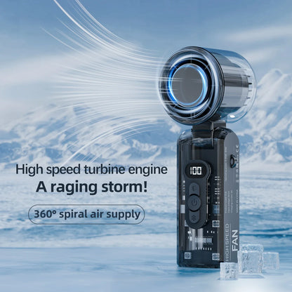 Arctic Breeze Portable Cooling Fan - USB Rechargeable Handheld Air Conditioner with Semiconductor Technology