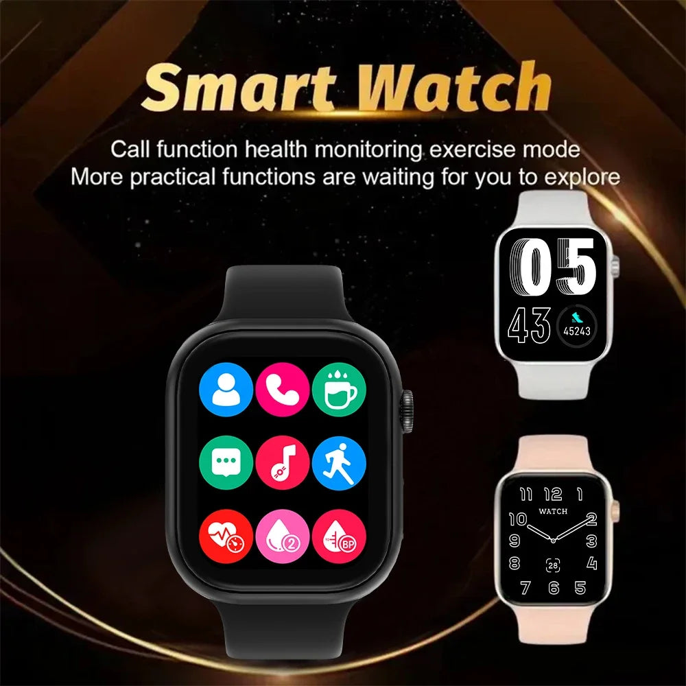 TechSync X1 Smartwatch - 1.73" OLED Health Monitor with Bluetooth 5.0