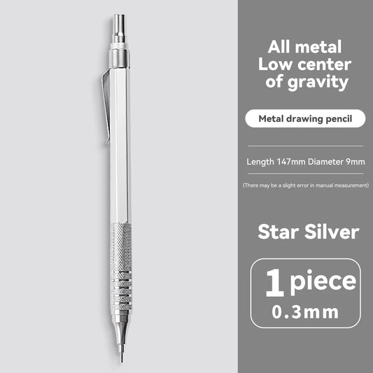 ProLine Metal Mechanical Pencil – Precision Series (0.3/0.5/0.7mm), Low-Gravity, Art & Office Essential