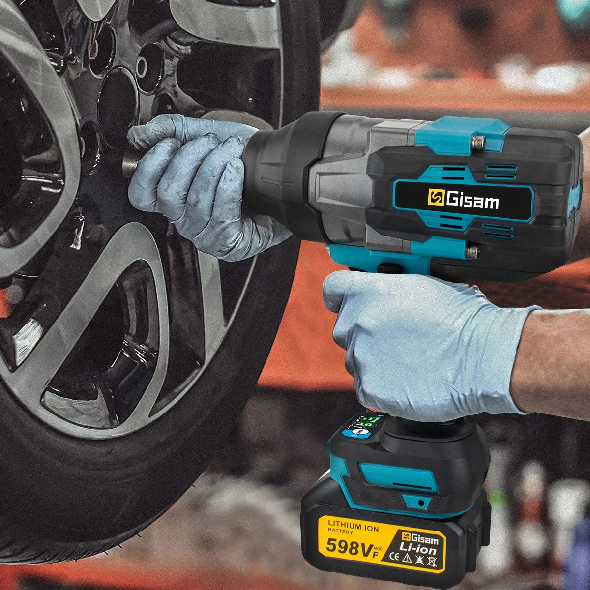 GISAM 3100N.m Ultra High-Torque Brushless Impact Wrench - 3/4" Drive Heavy-Duty Cordless Tool (Tool Only - Makita 18V Battery Compatible)