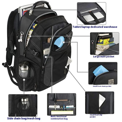 BruCal 17" Laptop Backpack - Waterproof Fashion Travel Bag for Men & Women