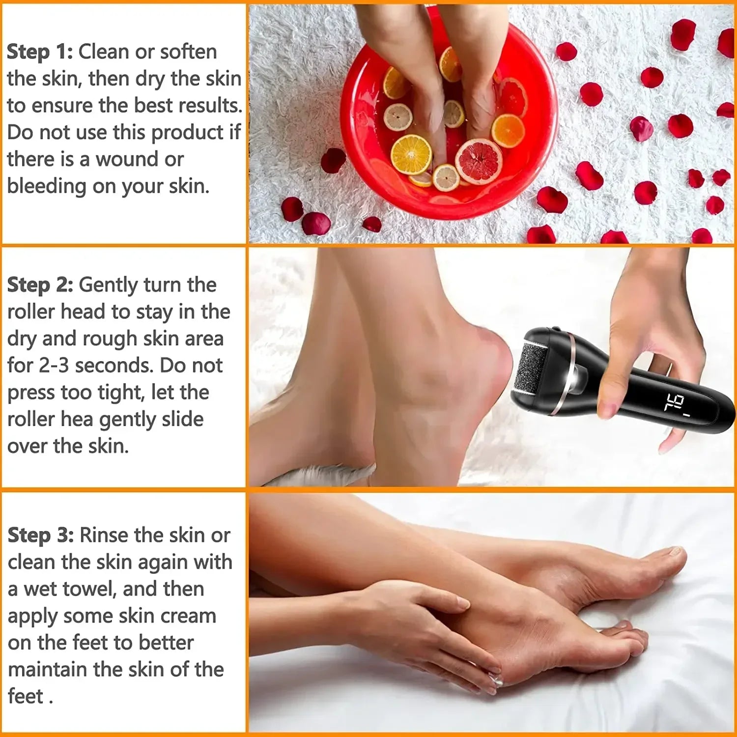 Rechargeable Electric Foot File Callus Remover Machine Pedicure Device Foot Care Tools Feet for Heels Remove Dead Hard Skin