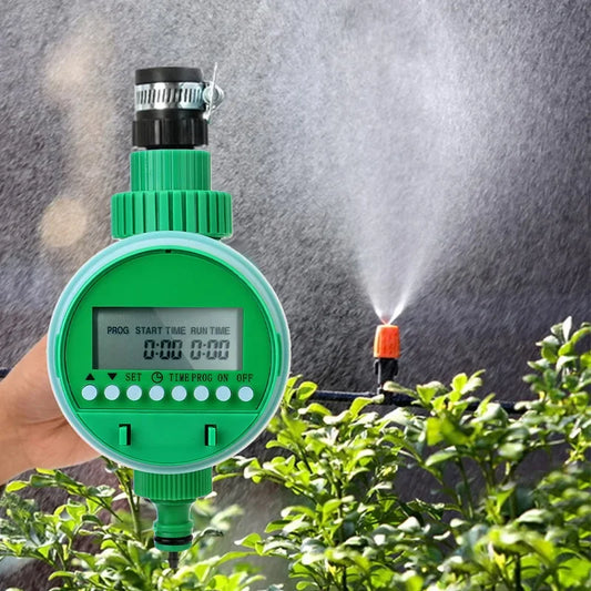 Smart Garden Irrigation Controller - LCD Display Automatic Watering Timer with Electronic Valve Control