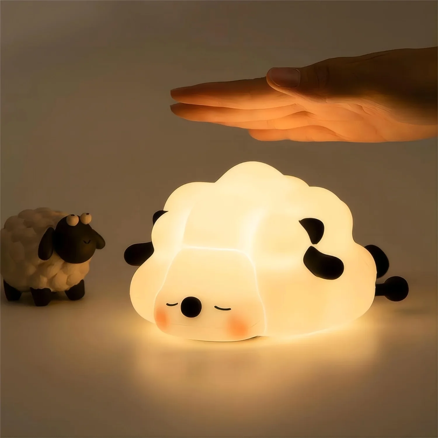 Cute LED Night Light - Panda, Sheep & Rabbit Silicone Nightlights with Timer