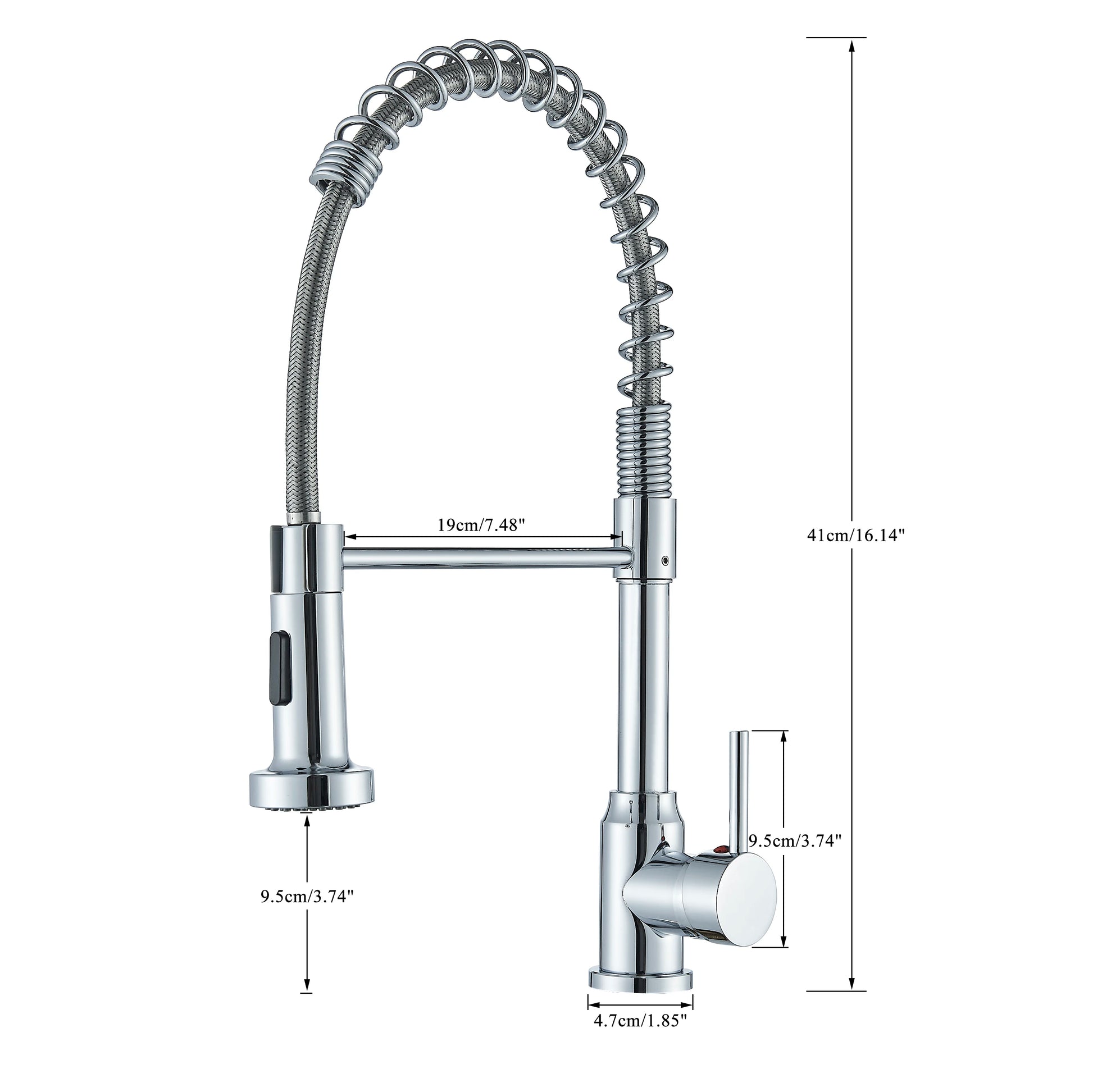 Premium Single Handle Kitchen Faucet with Pull-Out Sprayer - Rotatable Deck Mount Hot & Cold Water Mixer