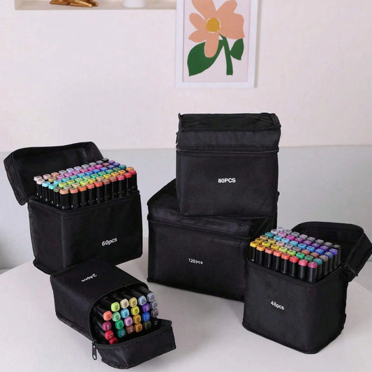Dual Tip Alcohol Art Markers Set — 36, 48, or 60 Vibrant Colors for Illustration & Design