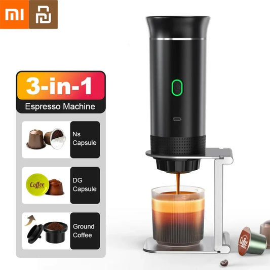 Xiaomi Youpin 3-in-1 Wireless Portable Espresso Coffee Machine - Travel Coffee Maker for Capsules & Ground Coffee