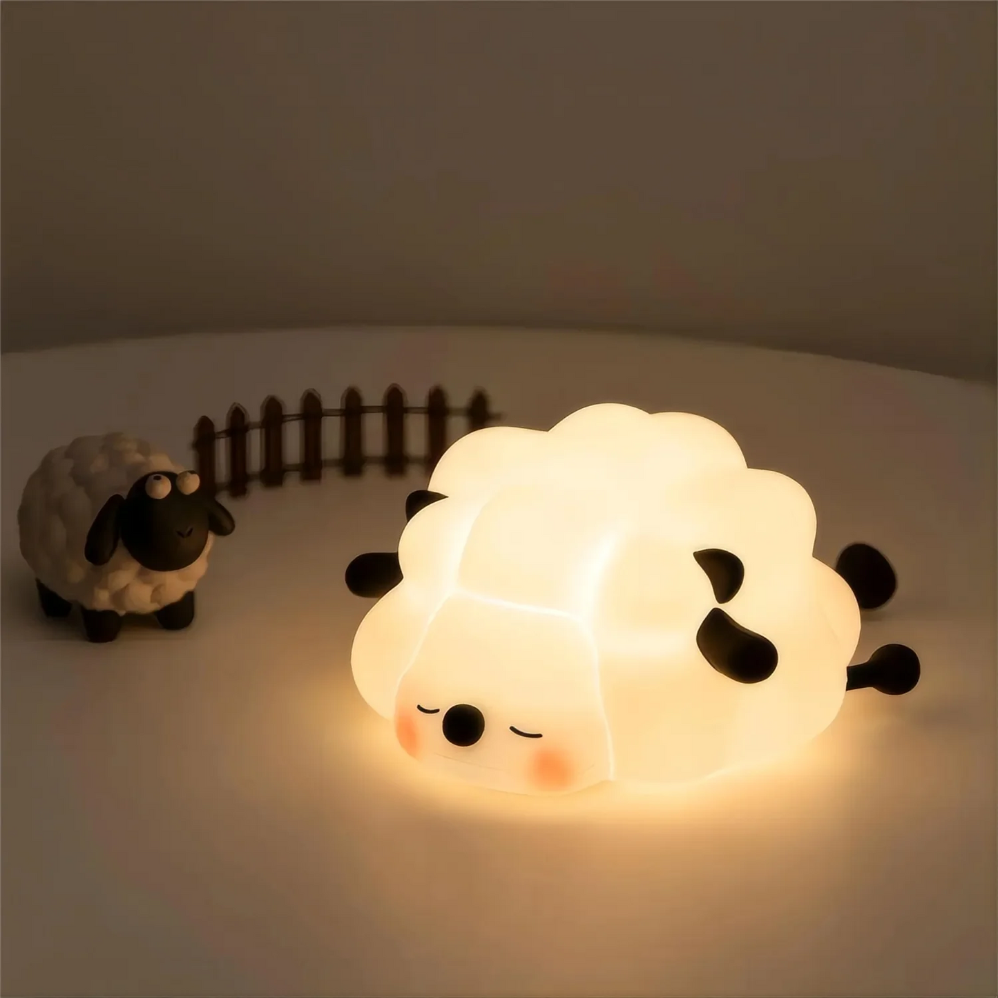Cute LED Night Light - Panda, Sheep & Rabbit Silicone Nightlights with Timer