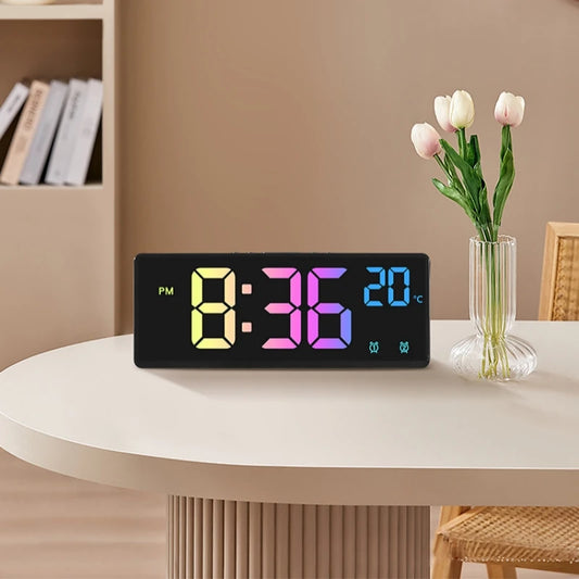 Smart Voice LED Alarm Clock - Multi-Function Digital Display