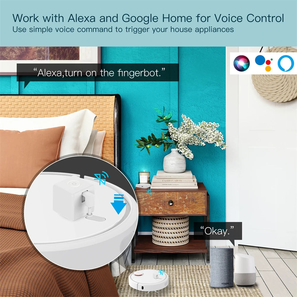 MOES Smart Fingerbot - Bluetooth Button Pusher with Voice Control