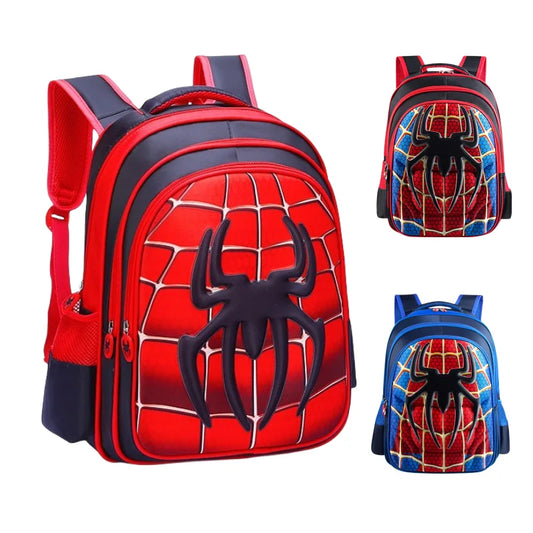 Spider King Kids Backpack - Waterproof Large Capacity School Bag for Ages 2-16