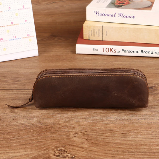 Vintage Leather Pencil Bag – Classic Style, Modern Function