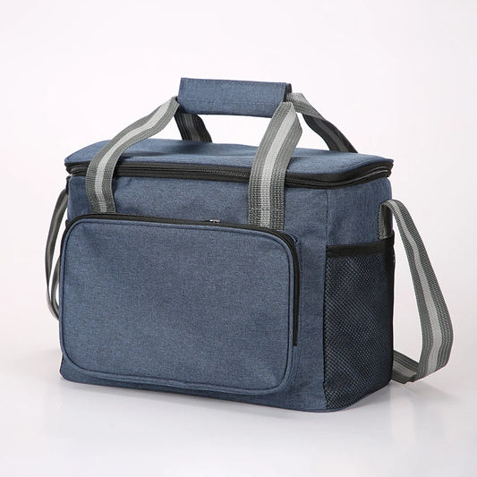 15L Large Insulated Waterproof Lunch Bag – Leak-Proof, Thickened, Portable Cooler Tote with Shoulder Strap for Outdoor Picnics & Work