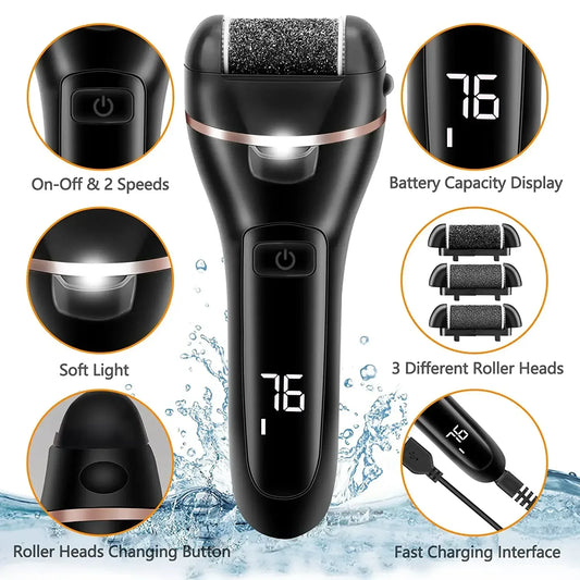 Rechargeable Electric Foot File Callus Remover Machine Pedicure Device Foot Care Tools Feet for Heels Remove Dead Hard Skin