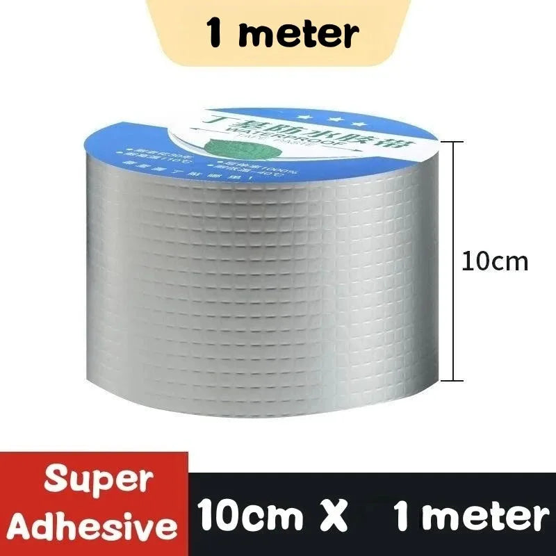 Professional Butyl Tape Roof Leak Repair Kit - Self-Adhesive Aluminum Foil Waterproof Membrane for Steel Tile Cracks & All Weather Protection