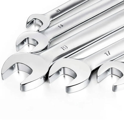 Professional Ratcheting Combination Wrench Set - CR-V Steel 12-Point Box End Metric Sizes (4 or 5-Piece Options)
