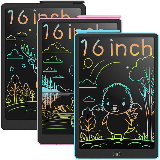 16-Inch LCD Writing Tablet – Large Electronic Drawing Board with Colorful, Erasable Screen – Perfect Educational Toy for Kids