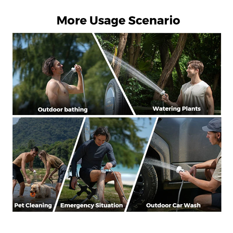 FLEXTAIL Portable Electric Shower Pump - IPX7 Waterproof Outdoor Camping Shower System
