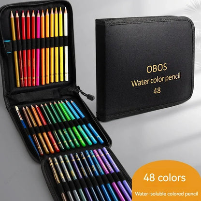 72/48 Colored Pencils Oil / Watercolor Color Pencils with Cloth Bag for Professional Drawing Sketching Art Supplies