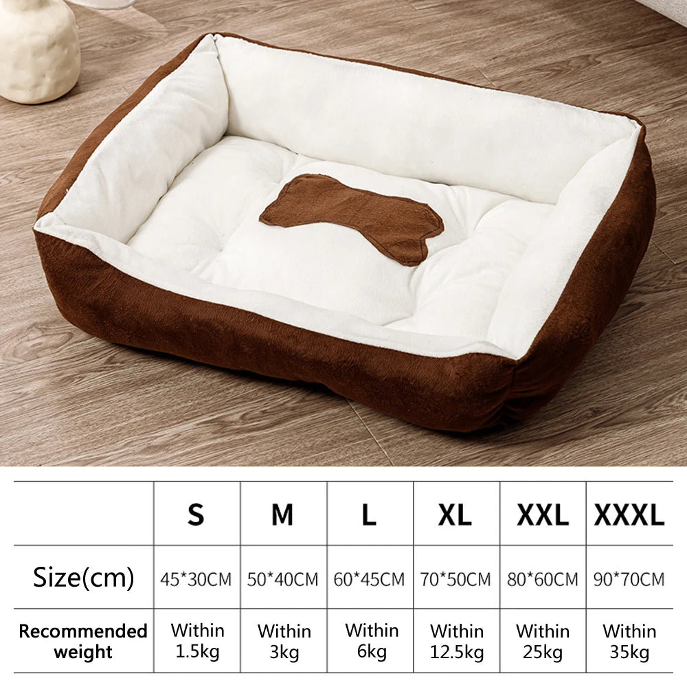 Plush Large Pet Bed – Warm and Breathable Sofa-Style Mat for Dogs and Cats
