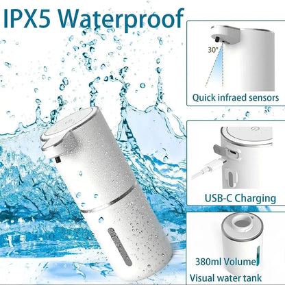 SmartClean Pro Touchless Foam Dispenser - USB Rechargeable with 4-Level Volume Control