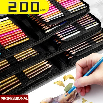 72/48 Colored Pencils Oil / Watercolor Color Pencils with Cloth Bag for Professional Drawing Sketching Art Supplies