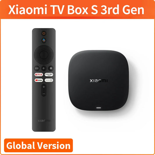 Xiaomi TV Box S 3rd Generation - 4K Ultra HD Smart Media Player with Google TV (32GB, WiFi 6, Bluetooth 5.2) - Global Version
