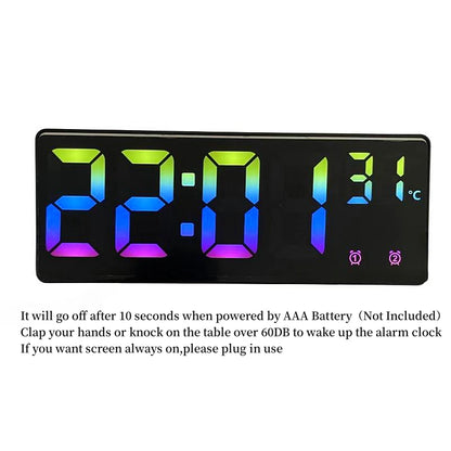 Smart Voice LED Alarm Clock - Multi-Function Digital Display