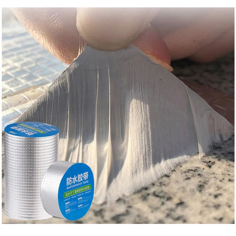 Professional Butyl Tape Roof Leak Repair Kit - Self-Adhesive Aluminum Foil Waterproof Membrane for Steel Tile Cracks & All Weather Protection