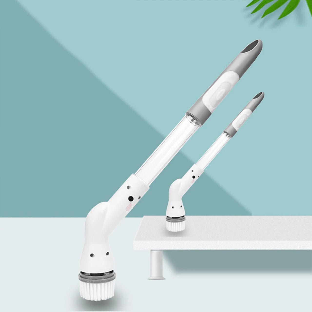 PowerScrub Pro Cordless Electric Scrubber - Variable Speed with Telescopic Extension Handle