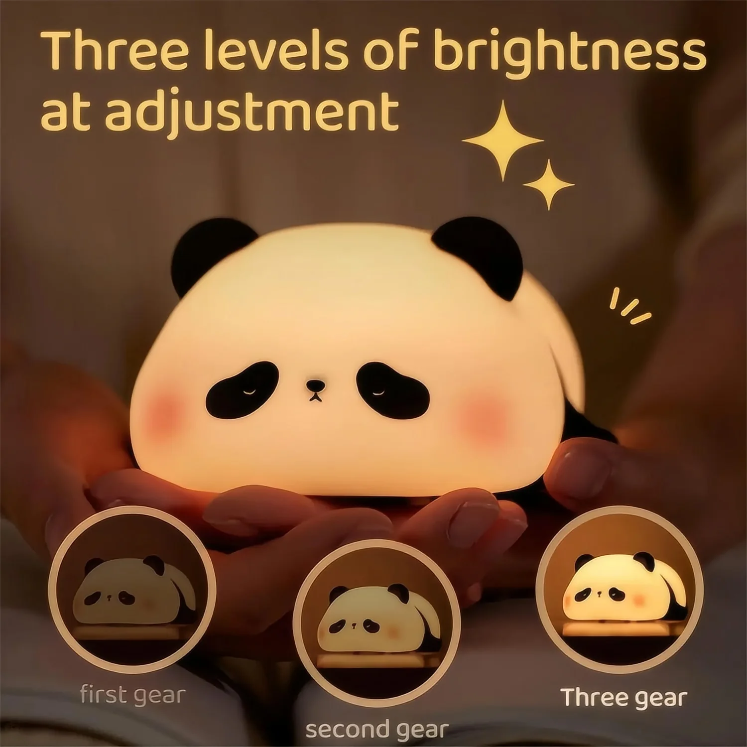 Cute LED Night Light - Panda, Sheep & Rabbit Silicone Nightlights with Timer