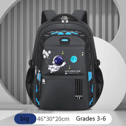 Astronaut Adventure Kids Backpack – Waterproof School Bag for Boys (Small & Large Sizes)