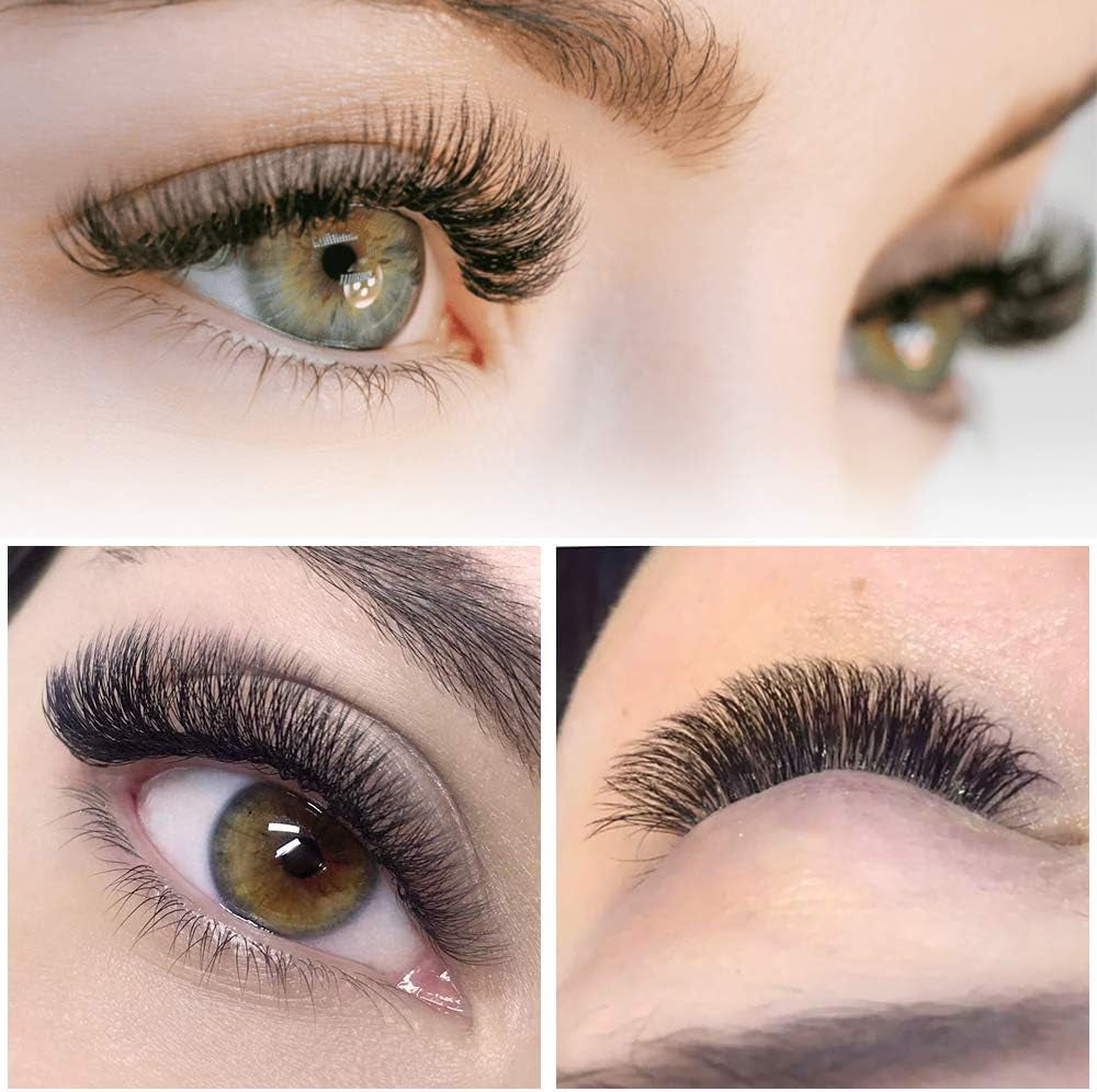Premade Fans Eyelash Extensions 3D-C-0.10-13 Long Stem Premade Volume Eyelash Extensions C D Curl .07 .10 Premade Volume Fans(3D-C-0.10-13 Mm)