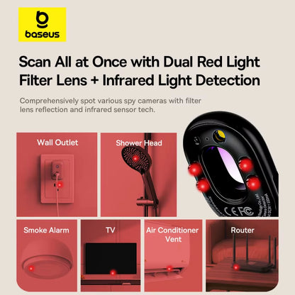 【New】 Camera Detector Intelligent Hidden Camera Signal Detector Rechargeable Hanging Security Alarm Protection Detector