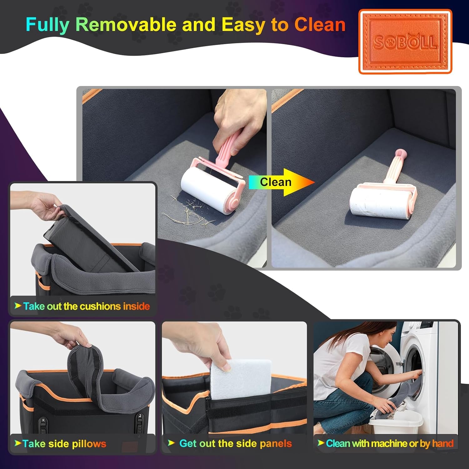 Petsport Dog Car Seat - Harness Booster Seat with Memory Foam, Waterproof for Small Dogs
