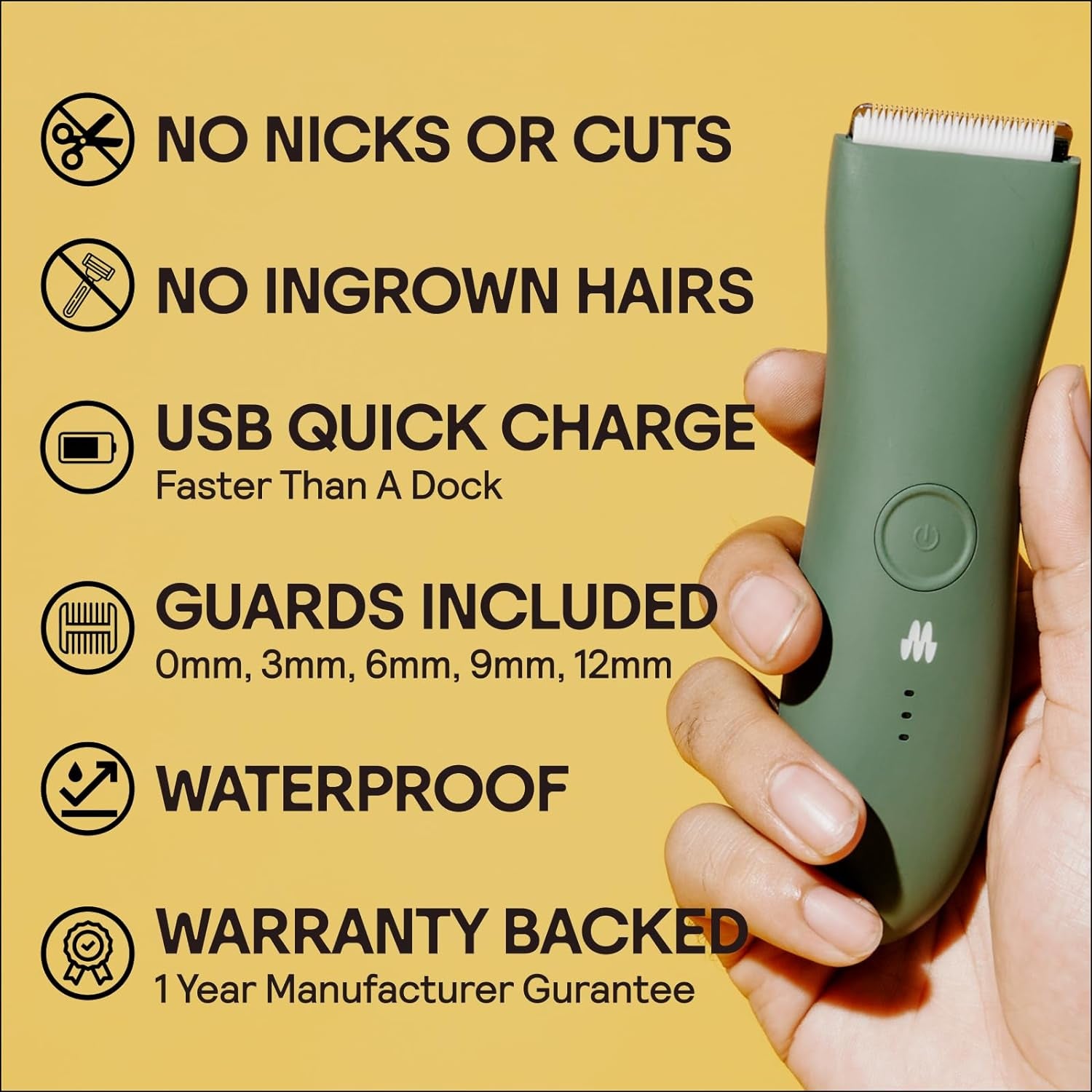 Manscape, Ball Trimmer Men, Bikini Trimmer Women, Body Hair Trimmer, Pubic Hair Trimmer, Ball Shaver, Men Body Shaver, Sage