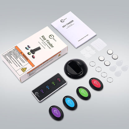 Key Finder,  85Db Item Locator, 1 Transmitter with 4 Receivers, Item Tracker with 131Ft Working Range and Led Flashlight Function, Key RF Locator, Wallet Tracker, Gifts for Parents, Kids