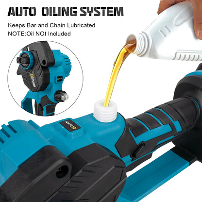 GISAM 8" Brushless Cordless Electric Chainsaw - Portable Woodworking & Garden Pruning Saw (Tool Only - Makita 18V Battery Compatible)