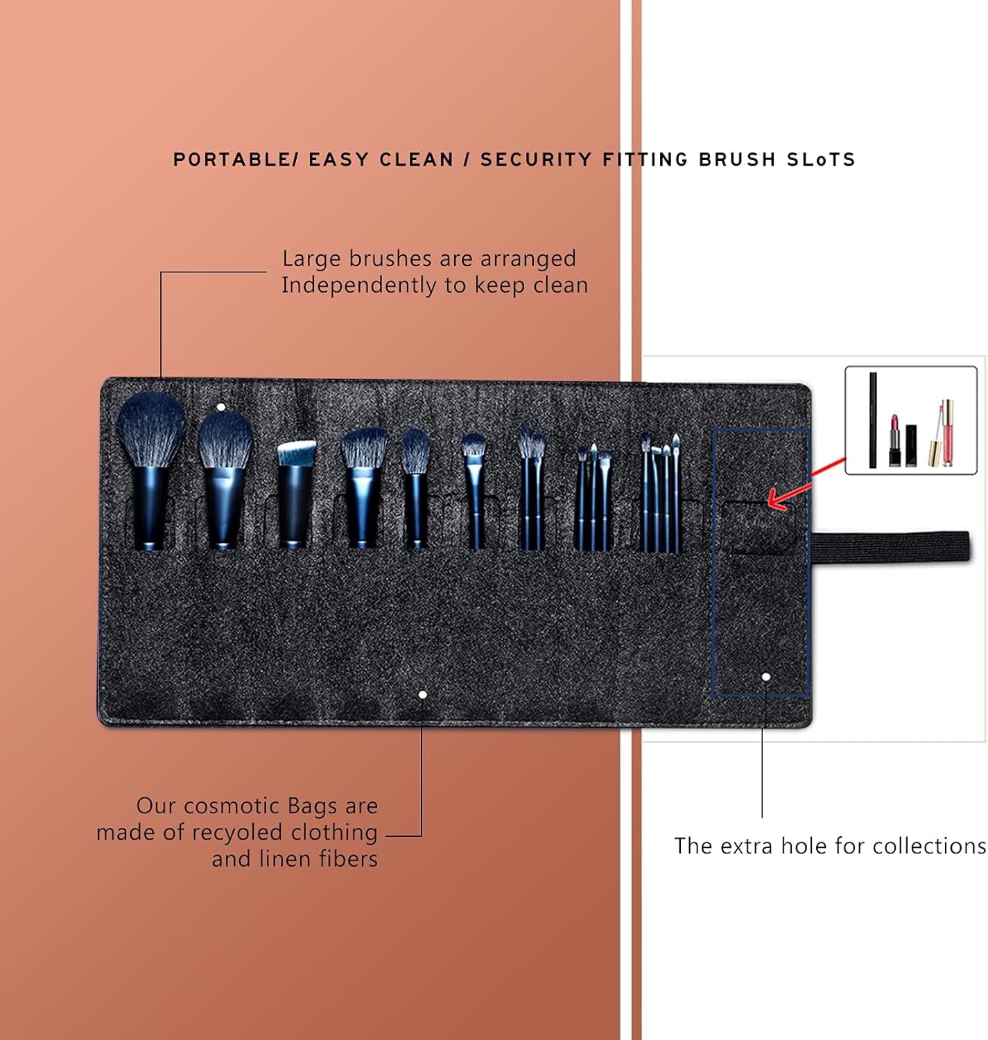 Makeup Brush Set, 15 Piece Professional Makeup Brushes Kit with Corn Silk Fiber Vegan Brushes for Foundation Powder Concealers Eye Shadows Liquid Kabuki Brushes (TOURMALINE BLUE)