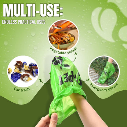 Dog Poop Bags 1080 Counts, USDA Certified 38% Plant Based Sac Caca Chien, Leak Proof Dog Bags Refill Rolls for Doggy Poo, Cat Litter Waste (Unscented, Green)
